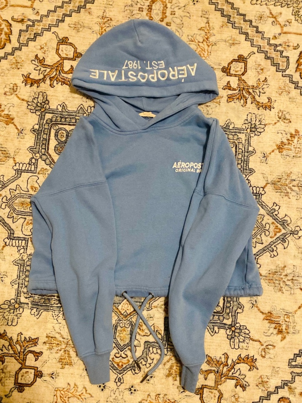 light blue Aeropostale cropped hoodie XS